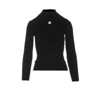 Pulovere Courrèges Black Viscose Knitwear Femei