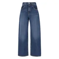 Blugi 'Poppy' Blue Jeans With Medium Rise And Logo Patch On The Rear In Denim Woman Femei