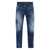DSQUARED2 'Tidy Biker' Blue Jeans With Paint Embellishments And Logo Patch On The Rear In Denim Man BLUE