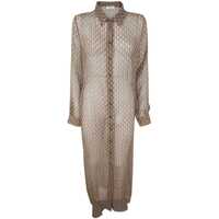 Rochii Marine Serre Moon Diamant Silk Crepon Button Up Dress Clothing Femei