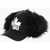 DSQUARED2 Ski Solid Color Cap With Contrasting Logo And Faux Fur Detai Black