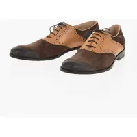 Pantofi Oxford Suede And Leather Quarter Brogues Oxford Shoes Barbati