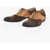 CORNELIANI Suede And Leather Quarter Brogues Oxford Shoes Brown