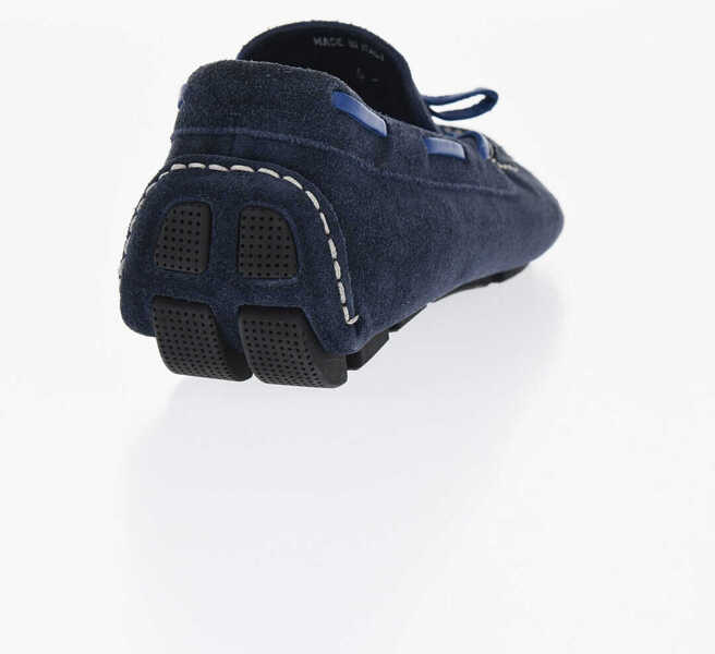 Pantofi de navigatie CORNELIANI Id Suede Boat Deck Shoes Blue Barbati (BM 18234202) 2