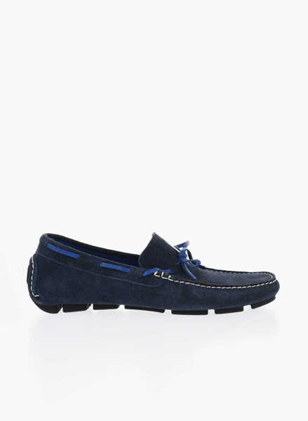 Pantofi de navigatie CORNELIANI Id Suede Boat Deck Shoes Blue Barbati (BM 18234202) 3
