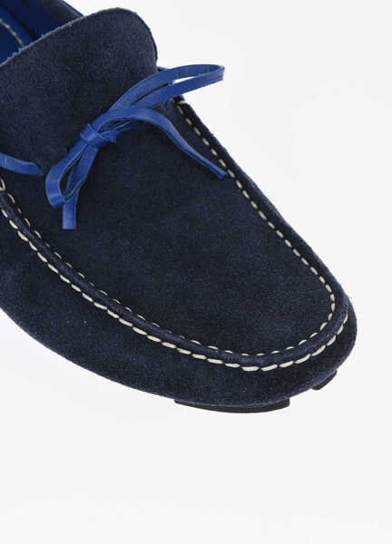 Pantofi de navigatie CORNELIANI Id Suede Boat Deck Shoes Blue Barbati (BM 18234202) 4