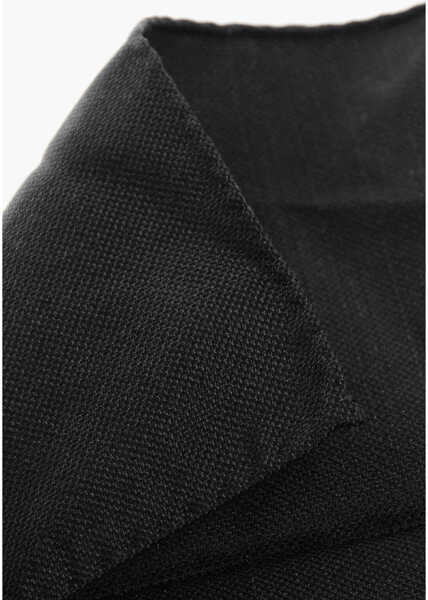 Esarfe DSQUARED2 Solid Color Silk Pocket Square Black Barbati (BM 18234226) 3