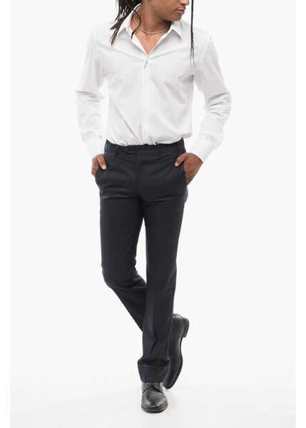 Pantaloni eleganti CORNELIANI Virgin Wool Pants With Belt Loops Blue Barbati (BM 18234250) 4