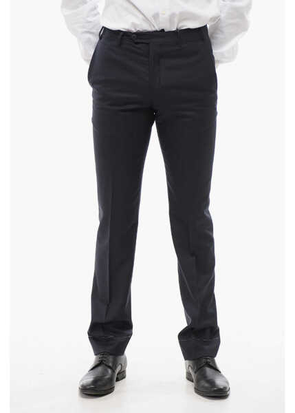 Pantaloni eleganti CORNELIANI Virgin Wool Pants With Belt Loops Blue Barbati (BM 18234250) 1