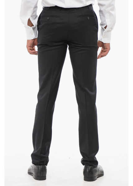 Pantaloni eleganti CORNELIANI Trend Virgin Wool Pants Black Barbati (BM 18234256) 2