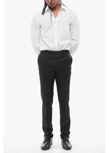 Pantaloni eleganti CORNELIANI Trend Virgin Wool Pants Black Barbati (BM 18234256) 4