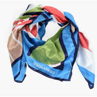 Esarfe Geometrical Patterned Silk Foulard Barbati