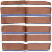 Esarfe Striped Silk Blend Pocket Square Barbati