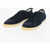 CORNELIANI Id Solid Color Suede And Fabric Low-Top Sneakers Blue