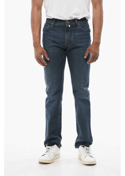 Blugi drepti CORNELIANI Id Regular Fit Denims With Belt Loops 18Cm Blue Barbati (BM 18234373) 1