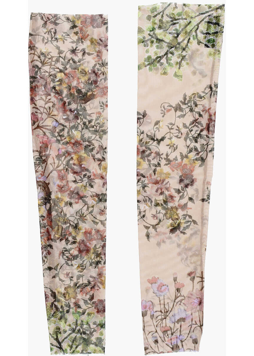 Manusi DSQUARED2 Floral Patterned Tulle Muffs Multicolor Femei (BM 18234376) 1