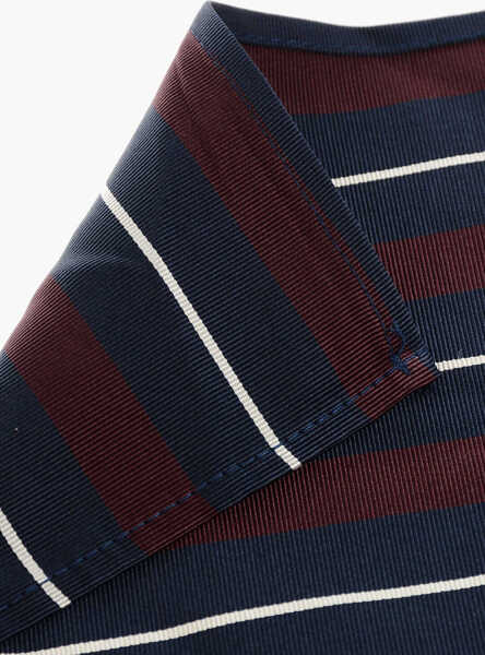 Esarfe DSQUARED2 Striped Silk And Cotton Pocket Square Blue Barbati (BM 18234421) 3