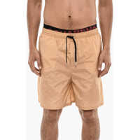 Bermude Slip Swimshorts With Logoed Contrasting Waistband Barbati