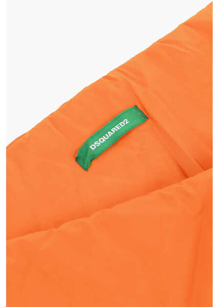 Esarfe DSQUARED2 Nylon Padded Scarf With Print Logo Orange Barbati (BM 18234430) 3