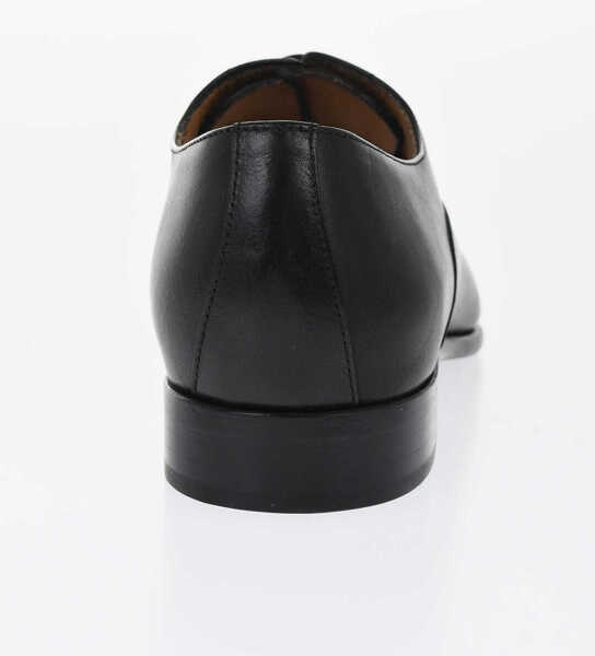 Pantofi Oxford CORNELIANI Solid Color Leather Oxford Shoes Black Barbati (BM 18234529) 2