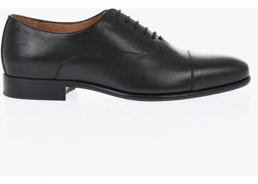 Pantofi Oxford CORNELIANI Solid Color Leather Oxford Shoes Black Barbati (BM 18234529) 3