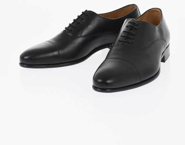 Pantofi Oxford CORNELIANI Solid Color Leather Oxford Shoes Black Barbati (BM 18234529) 1