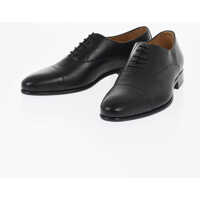 Pantofi Oxford Solid Color Leather Oxford Shoes Barbati