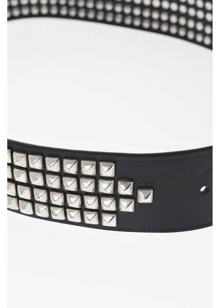 Curele DSQUARED2 Studded Leather Belt 45Mm Black Barbati (BM 18234541) 3