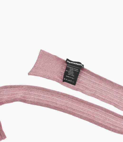 Esarfe DSQUARED2 Solid Color Lurex Slim Foulard Pink Femei (BM 18234556) 3