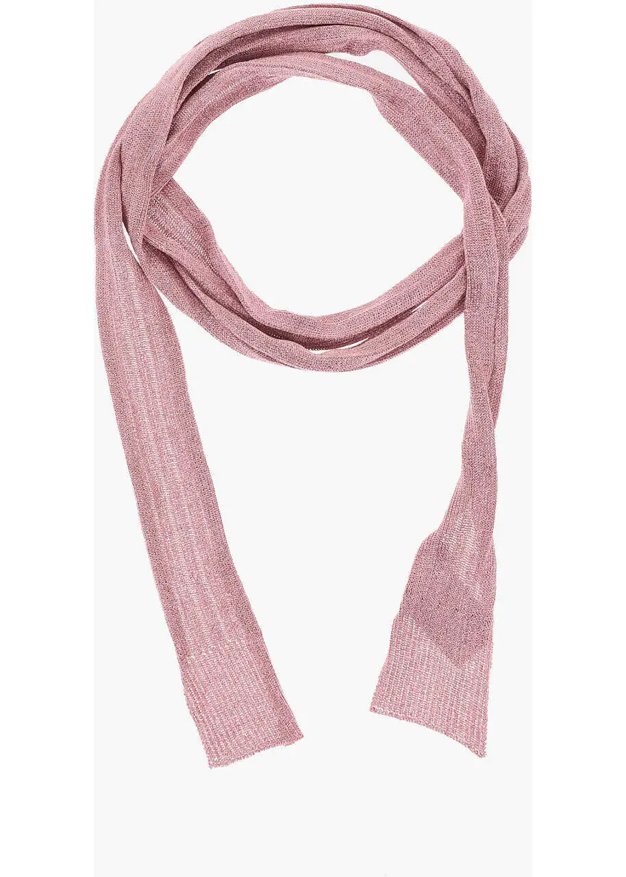 Esarfe DSQUARED2 Solid Color Lurex Slim Foulard Pink Femei (BM 18234556) 1