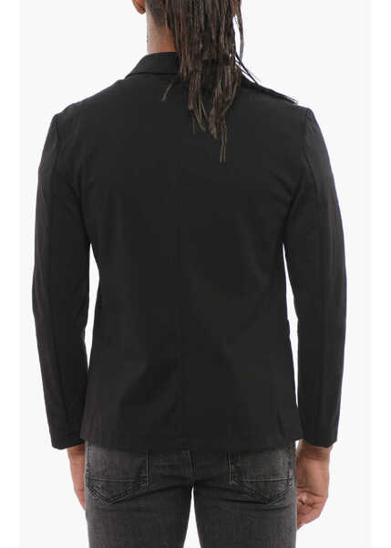 Sacouri John Richmond Unlined Single Breasted Woe Blazer Black Barbati (BM 18234562) 2