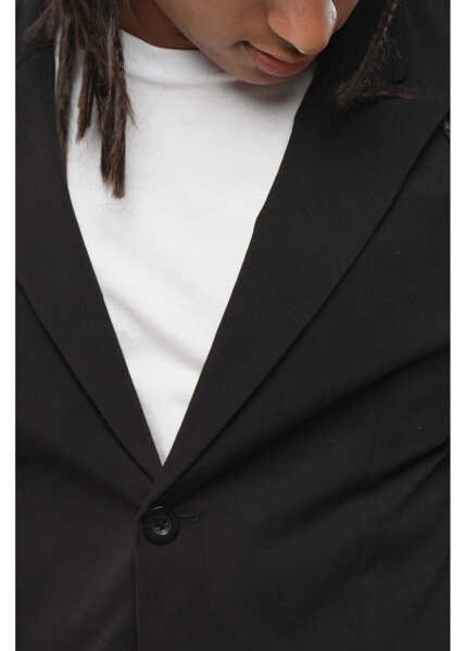 Sacouri John Richmond Unlined Single Breasted Woe Blazer Black Barbati (BM 18234562) 3