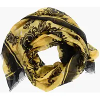 Esarfe Two-Tone Patterned Linen Blend Foulard Barbati