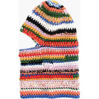 Caciuli Wool Blend Balaclava With Silver Tone Logo Femei