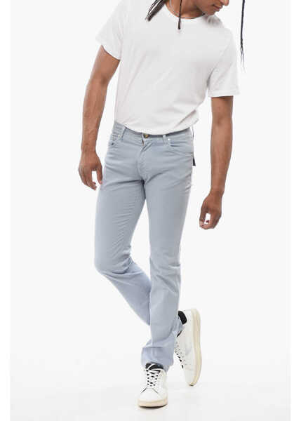 Pantaloni casual CORNELIANI Id 5-Pocketed Stretch Cotton Pants Light Blue Barbati (BM 18234739) 4