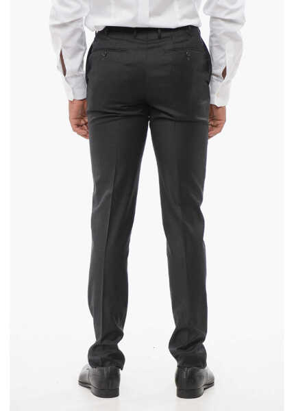 Pantaloni eleganti CORNELIANI Trend Virgin Wool Pants Black Barbati (BM 18234742) 2