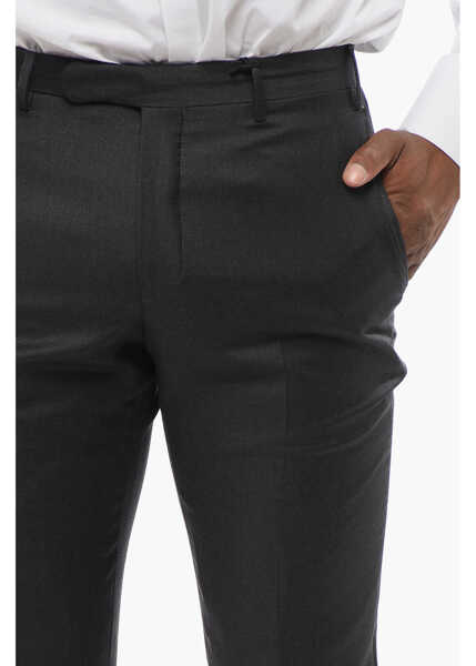 Pantaloni eleganti CORNELIANI Trend Virgin Wool Pants Black Barbati (BM 18234742) 3