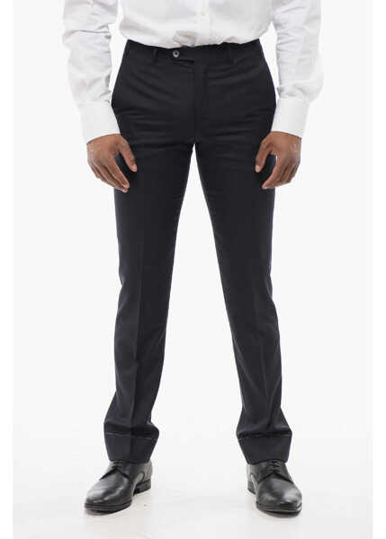 Pantaloni eleganti CORNELIANI Virgin Wool Leader Pants With Flush Pockets Blue Barbati (BM 18234751) 1