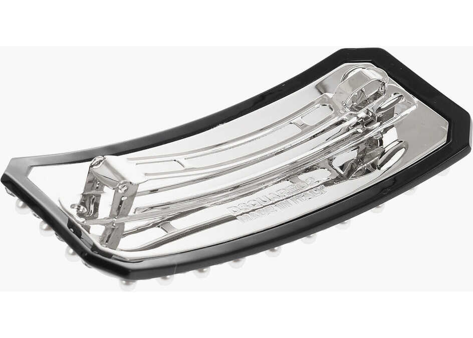 Bijuterii DSQUARED2 Patent Hair Clip With Beads And Jewels Black Femei (BM 18234826) 2