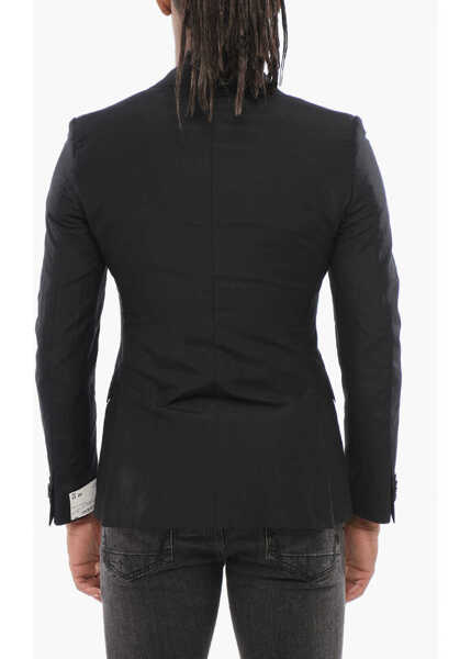 Sacouri CORNELIANI Cc Collection Linen And Silk Blend Blazer Black Barbati (BM 18234853) 2