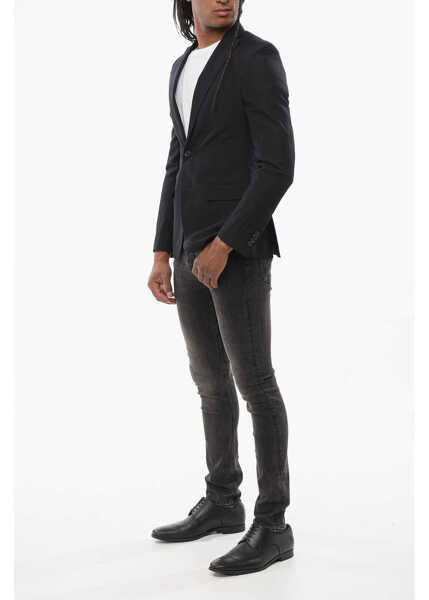 Sacouri CORNELIANI Cc Collection Linen And Silk Blend Blazer Black Barbati (BM 18234853) 4