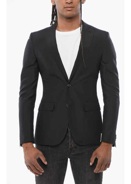 Sacouri CORNELIANI Cc Collection Linen And Silk Blend Blazer Black Barbati (BM 18234853) 1