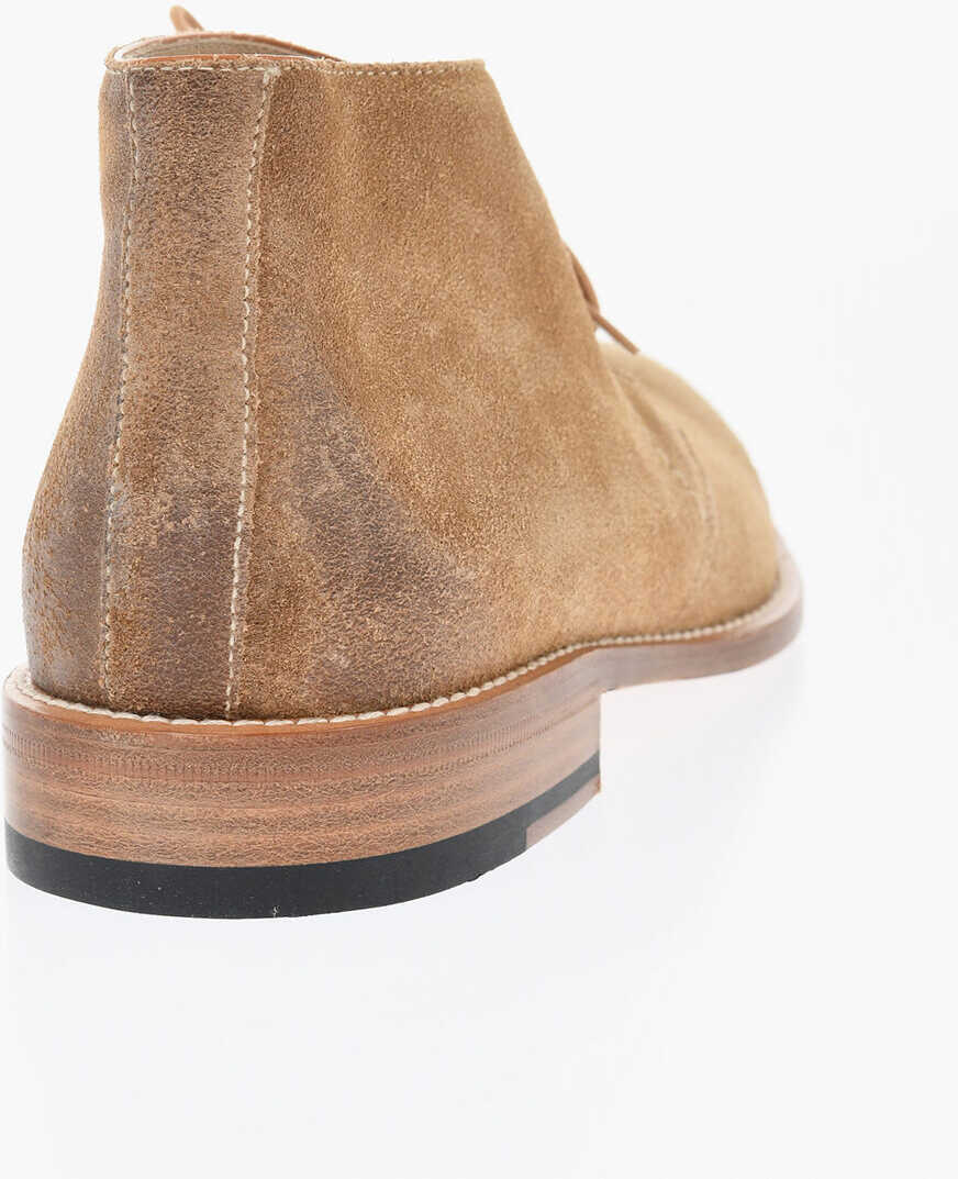 Pantofi Oxford CORNELIANI Solid Color Suede Derby Shoes Beige Barbati (BM 18262999) 2