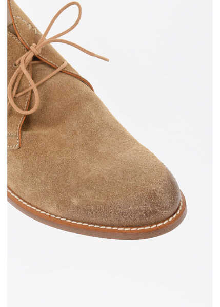 Pantofi Oxford CORNELIANI Solid Color Suede Derby Shoes Beige Barbati (BM 18262999) 4