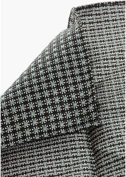 Esarfe DSQUARED2 Patterned Silk Pocket Square Green Barbati (BM 18263047) 3