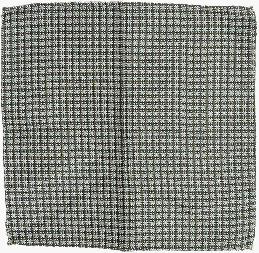 Esarfe DSQUARED2 Patterned Silk Pocket Square Green Barbati (BM 18263047) 1