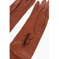Manusi Dama - Manusi DSQUARED2 Leather Gloves With Buttons Brown Femei (BM 18263053) - B-mall.ro