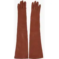 Manusi Leather Gloves With Buttons Femei