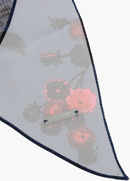 Esarfe DSQUARED2 Floral Patterned Chiffon Slim Foulard Blue Femei (BM 18263077) 2