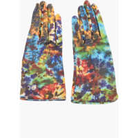 Manusi Tie Dye Effect Leather Gloves Femei